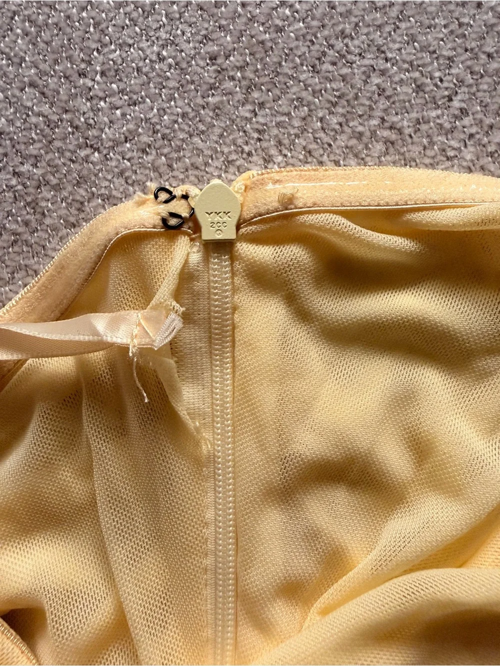 Strapless Ruched Mini Dress in Soft Yellow